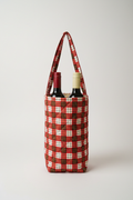 Quilted Wine Tote – Red Plaid