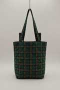 Quilted Wine Tote – Green Plaid