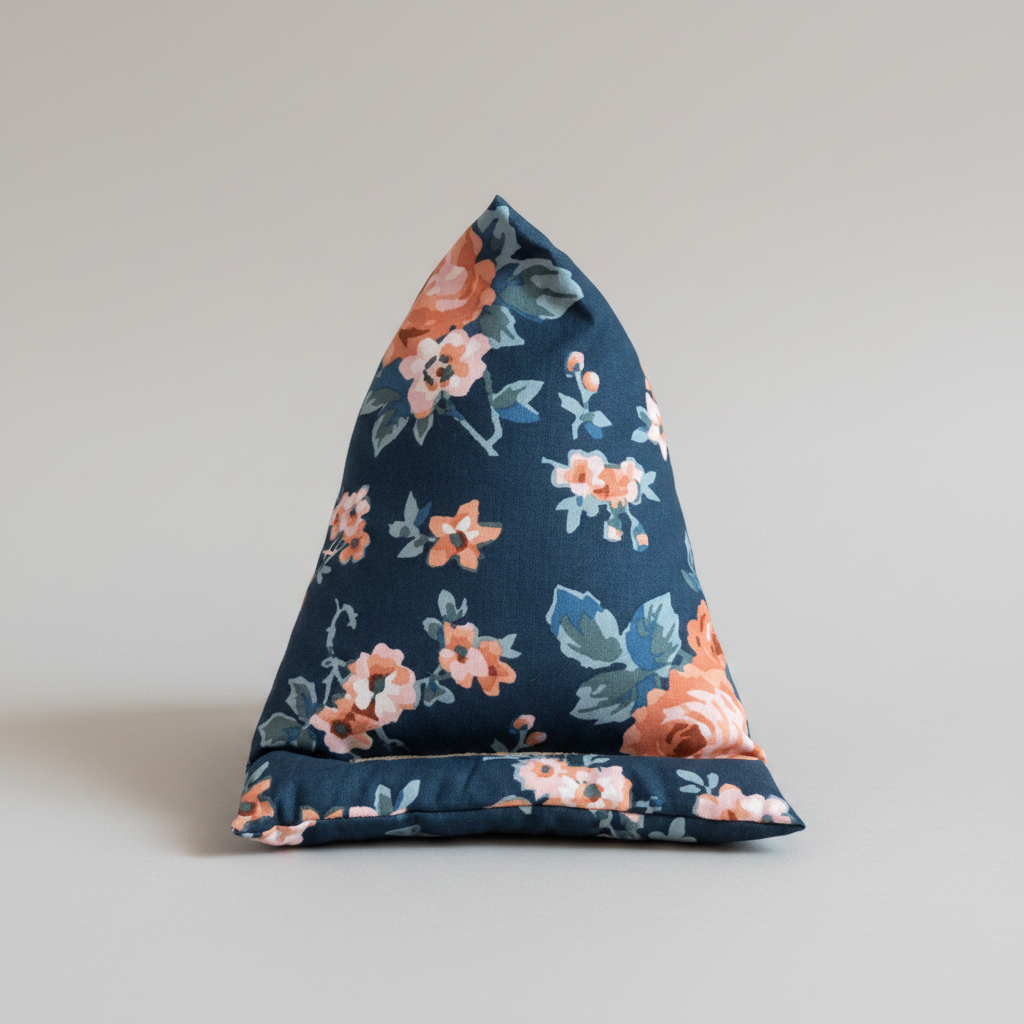 Phone Stand – Dark Teal Floral, standing upright