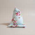 Phone Stand – Blue Rose Floral, standing upright