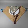 Pie Carrier – Teal & Gold Paisley