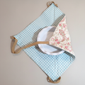 Pie Carrier – Blue Gingham & Pink Floral